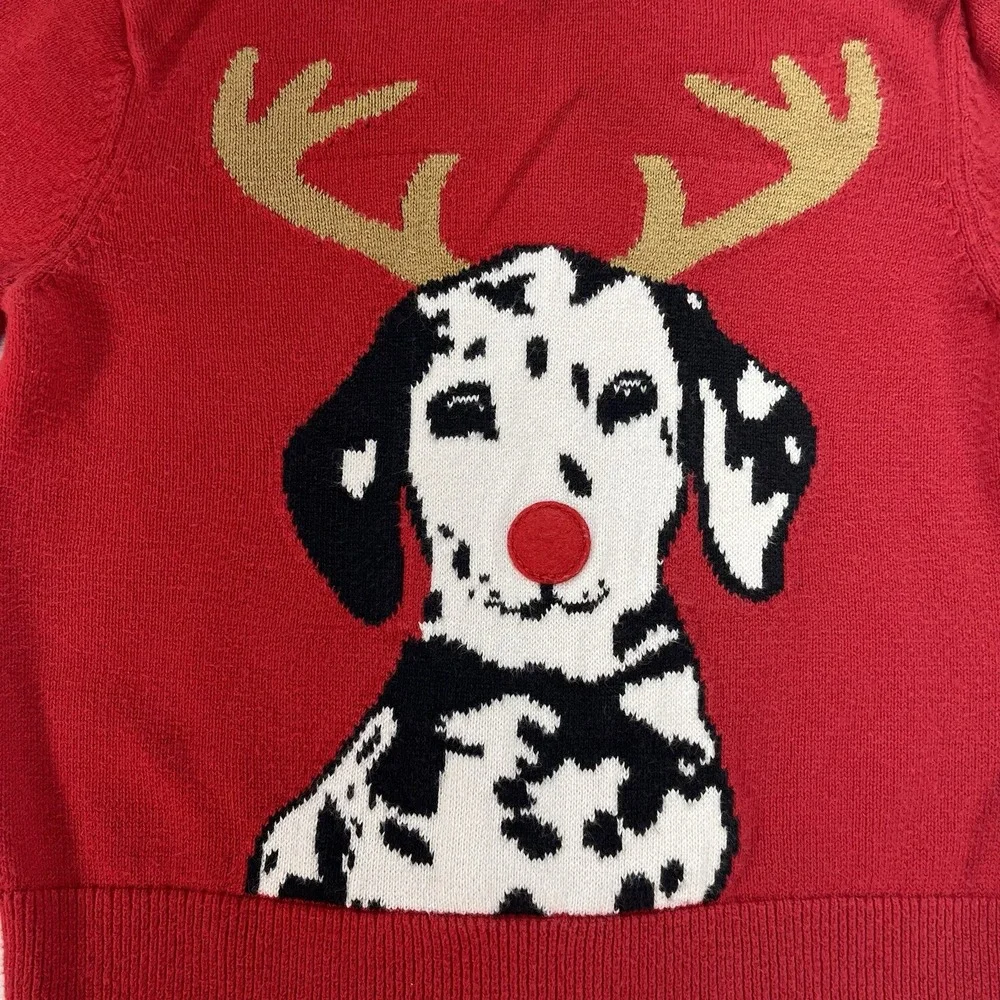 Baby Gap Sweater Unisex Baby 6-12m Christmas Dalmatian Rudolph Winter Holiday